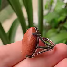 טבעת אבן טבעית מתכווננת – אופל, אמטיסט, קריסטל למסיבות וחתונות - Image 6