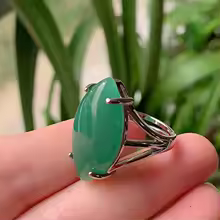 טבעת אבן טבעית מתכווננת – אופל, אמטיסט, קריסטל למסיבות וחתונות - Image 20