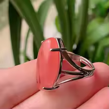 טבעת אבן טבעית מתכווננת – אופל, אמטיסט, קריסטל למסיבות וחתונות - Image 11