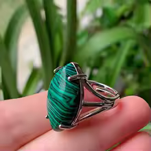 טבעת אבן טבעית מתכווננת – אופל, אמטיסט, קריסטל למסיבות וחתונות - Image 16