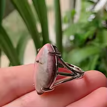 טבעת אבן טבעית מתכווננת – אופל, אמטיסט, קריסטל למסיבות וחתונות - Image 18