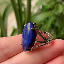 טבעת אבן טבעית מתכווננת – אופל, אמטיסט, קריסטל למסיבות וחתונות - Image 8