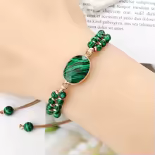 צמיד מלקיט טבעי מתכוונן – ליוגה ומדיטציה – תמונה 2